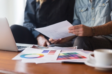 Brand design swatches and typography